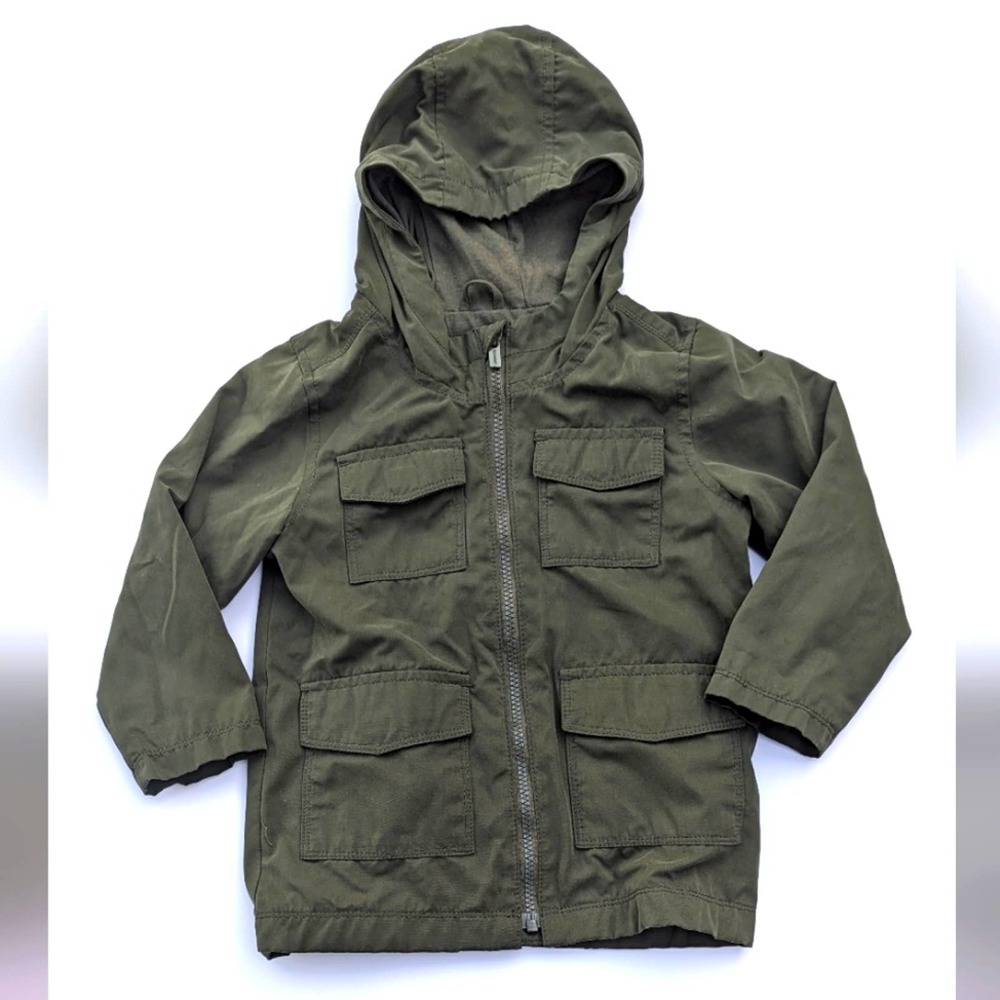 Old Navy Olive Green Utility Jacket Toddler 4T